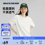 斯凯奇（Skechers）夏季男女情侣同款缤纷休闲系列透气半袖针织短袖T恤