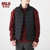 无印良品 MUJI 男式 轻量羽绒便携式 背心 19AD432 黑色 M