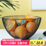 全适北欧铁艺水果篮镂空收纳篮沥水篮客厅果盘家用茶几果盆点心零食盘