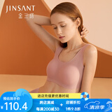 金三塔金三塔无尺码真丝氨纶无痕内衣女无钢圈聚拢背心式光面文胸 樱花粉1317 M