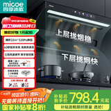 四季沐歌油烟机家用顶侧双吸抽油烟机大吸力厨房抽烟机脱排油烟机免拆自清洗抽烟机一级能效侧顶吸油烟机 [爆款热销]D50-22爆吸|挥手启动|热清洗