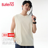 班尼路（Baleno）纯棉背心男夏季户外运动百搭休闲男士t恤宽松简约潮流无袖衣服