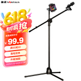 金正（NINTAUS）HY-103Y手机麦克风支架 话筒支架 K歌直播话筒架 三脚落地伸缩支架高配版