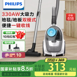 飞利浦（PHILIPS）【国补现货】卧式吸尘器家用清洁机强劲大功率大吸力吸灰吸尘XB2023/81宠物家庭适用