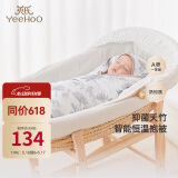 英氏（YEEHOO）婴儿抱被四季竹棉恒温防惊跳包被新生产房包巾春夏 原野90*90cm