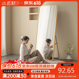 小匠材全身镜穿衣镜家用卧室宿舍网红落地镜铝合金镜子试衣镜45*155金色
