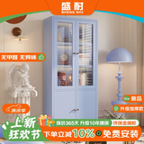 盛耐钢制手办展示柜轻奢玻璃门铁艺书柜玩具置物柜客厅落地儿童储物柜