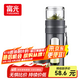 富光玻璃杯 高硼硅泡茶杯子 茶水分离杯 商务办公便携塑玻水杯男女士