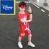 迪士尼（Disney）奥特曼套装儿童夏装童装2024新款小童衣服男童两件套宝宝男孩短袖 红色 100