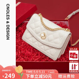 蔻一（Cnoles）包包真牛皮女士大容量单肩斜挎包链条小方包生日母亲节礼物送老婆