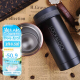 乐扣乐扣（LOCK&LOCK）不锈钢纤巧便携保温杯茶水杯车载商务杯子（200ml）黑色