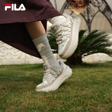 FILA 斐乐官方女鞋CARROT摩登板鞋萝卜鞋休闲厚底鞋子女 白棉花糖/古巴砂棕 F12W511208FMC 36