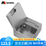 MSHML地插座纯平隐藏式超薄130型嵌入式大理石瓷砖地砖地板插座 五孔+网络(银色）