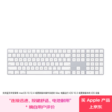 Apple/苹果 妙控键盘-中文 (拼音) 带数字小键盘苹果键盘蓝牙键盘无线键盘办公键盘 MXCJ3CH/A