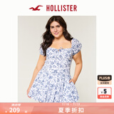 HOLLISTER25夏新款垂感蓬蓬裙裤式百褶碎花连衣裙女装KI359-5085 蓝色印花 XS (160/84A)标准版