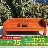 鲁班一木 罗汉床全实木老榆木现代新中式客厅2米储物款罗汉沙发床定制家具 回纹罗汉床