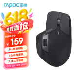 雷柏（Rapoo） MT760mini中小手无线/蓝牙/有线多模办公鼠标 人体工学跨屏传输150小时续航11键可定义 黑色