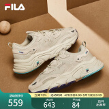 FILA 斐乐运动鞋女MARS II 火星二代秋秋季时尚复古跑步鞋女 奶白/木薯粉-GT 36.5