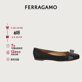 菲拉格慕（Ferragamo）女士黑色Varina芭蕾舞平底鞋 0574556_1D _65 礼物送女友