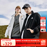 卡帕（Kappa）羊羔绒外套情侣男女立领宽松开衫夹克毛绒香芋紫卫衣 漂白-001 M