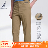 诺帝卡（NAUTICA）男装春夏款棉氨混纺柔软亲肤带弹简约易打理休闲长裤男PE3121 卡其2TK（231） 36