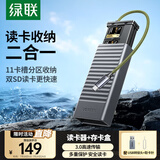 绿联Type-c读卡器USB高速SD*2/TF多合一闪传卡盒  适用单反相机电脑手机读取内存卡多功能收纳