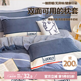 艾薇 牛奶绒枕套法兰绒加厚枕头枕芯套一对 清风韵律 48*74cm