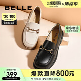 百丽马衔扣乐福女百搭单鞋Z3B1DAA5 黑色 36