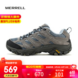 迈乐（Merrell）官方店男女款户外登山徒步鞋减震MOAB 3迈越者轻量防滑耐磨透气 J035896灰蓝（女） 37