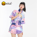 B.Duck小黄鸭泳衣女泡温泉分体三件套保守泳装遮肚显瘦女士大码游泳衣