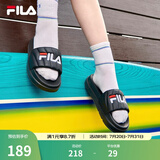 斐乐（FILA）女鞋运动拖鞋厚底凉拖沙滩鞋漂流船 黑-BK 38