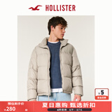 HOLLISTER24冬季款保暖黑色立领厚夹克棉服外套男装KI332-4106 棕色 M (180/100A)