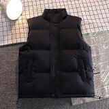 羽绒服马甲女秋冬新款休闲百搭简约外穿保暖背心马甲 W03-黑色 2XL
