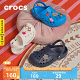 crocs卡骆驰贝雅儿童洞洞鞋男女童户外包头沙滩鞋拖鞋/207013/207012 白色-100 25 (150mm)
