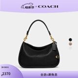 蔻驰（COACH）CARY系列女士经典标志斜挎包复古单肩包夏季女包 B4/黑色