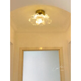 源之瀚法式复古花瓣过道灯走廊阳台灯楼梯衣帽间入户玄关吸顶灯具 花瓣  【暗装】 三色光