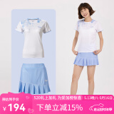 川崎（KAWASAKI）春夏羽毛球服女运动套装休闲上衣+运动短裙两件套女神运动短袖T恤 繁花似锦 A2948 紫蓝色套装 L