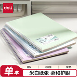 得力（deli）学习笔记本线圈本PP螺旋记事本练习本初高中笔记本子B5/80张BDLB5-02紫色单本装