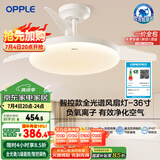 OPPLE风扇灯吊扇灯护眼全光谱智能调色LED照明Ra95餐厅卧室吊灯冰风白