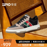 零度zero男鞋舒适时尚百搭休闲运动鞋户外潮流板鞋小白鞋男 黑棕 40