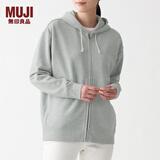 无印良品 MUJI 男女通用 紧密编织毛圈 拉链连帽衫 休闲外套 无性别 卫衣 灰色 XXS -XS(150/72A)