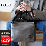 POLO单肩包男士商务斜挎包男休闲手机包iPad包男包ZY161P044J 深灰色