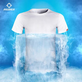 准者运动t恤夏健身跑步篮球运动休闲圆领纯色空白短袖情侣装男女 白色 XL 185