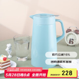 虎牌（TIGER）保温壶 304不锈钢时尚保温壶PWO-A16C-AC 水蓝色 1.6L