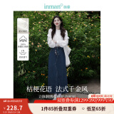 茵曼（INMAN）时尚绣花女装立领衬衫洋气宽松休闲2025夏季新款长袖衬衣 米白-第一批 L