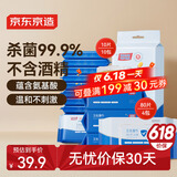 京东京造医护级湿纸巾80片*4包+10片*10包 杀菌率99.9% 卫生湿巾