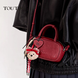 toutou2025新款女包女仿植鞣保龄球包手提斜挎包本命年小方包