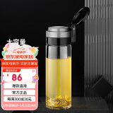 希诺单层玻璃杯大容量便携提环运动水杯男过滤泡茶杯子XN-9076 695mL