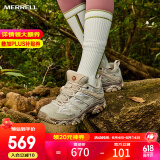 迈乐（Merrell）官方店男女款户外登山徒步鞋减震MOAB 3迈越者轻量防滑耐磨透气 J035894白灰米（女） 38