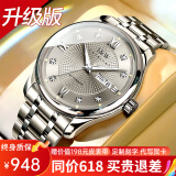 I&W CARNIVAL HWGUOJI瑞士IW手表男机械表进口机芯全自动男士手表双日历夜光男表礼物 【30%客户选】升级版|银灰终身保